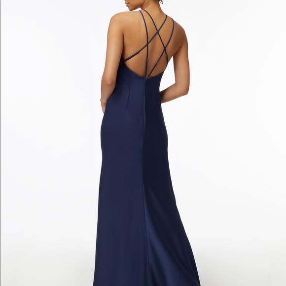 Mori Lee satin Sheath Gown - Picture 2 of 8